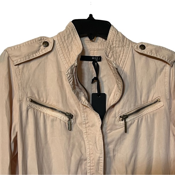 Max Jeans Lien Cream Light Weight utility Jacket Women’s - Picture 5 of 11